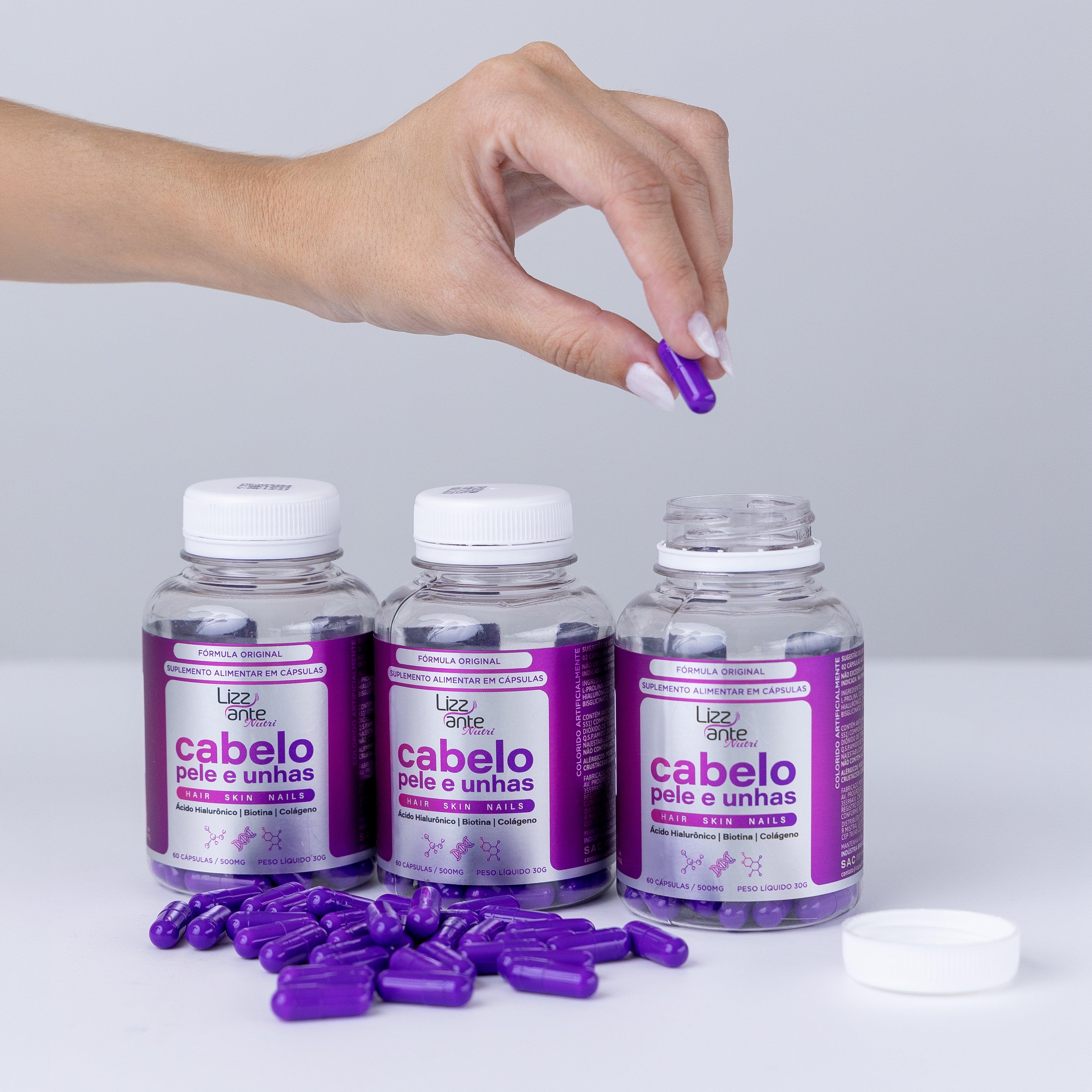 Cabelo, Pele e Unhas - Lizz ante Nutri