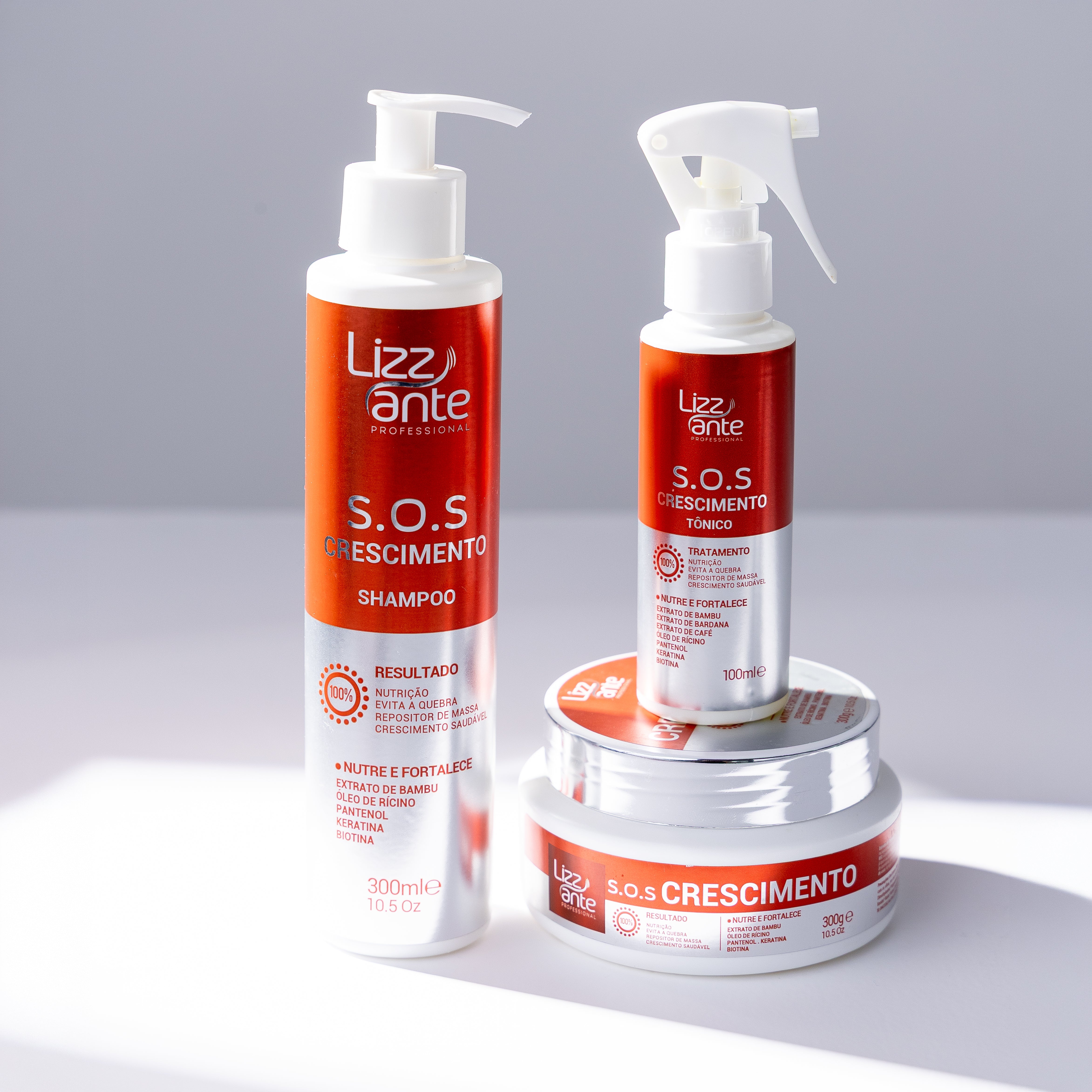 1 Kit SOS + 1 Pote de Vitamina + 1 Kit Ampolas + 1 Óleo